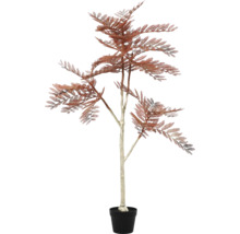 Künstlicher Baum im Topf mit Farnblättern