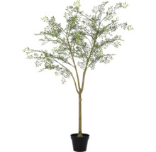Künstlicher Baum im Topf mit grünen Blättern zur Dekoration