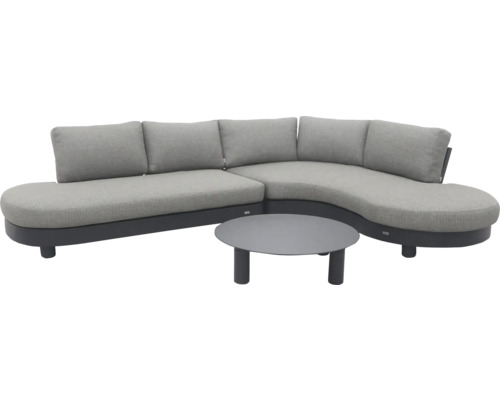 Graues Lounge Set mit Couch und Tisch