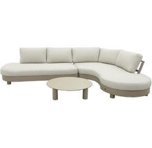 Gartensitzgruppe mit Sofa und rundem Tisch