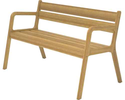 Holzbank mit Armlehnen für den Garten