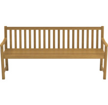 Holzgartenbank mit Armlehnen