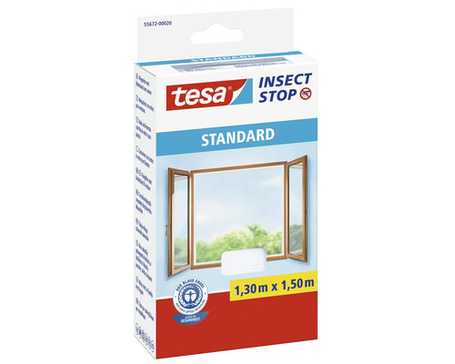 Fliegengitter für Fenster tesa Insect Stop Standard ohne Bohren weiss 130x150 cm Fliegengitter für Fenster tesa Insect Stop Standard ohne Bohren weiss 130x150 cm