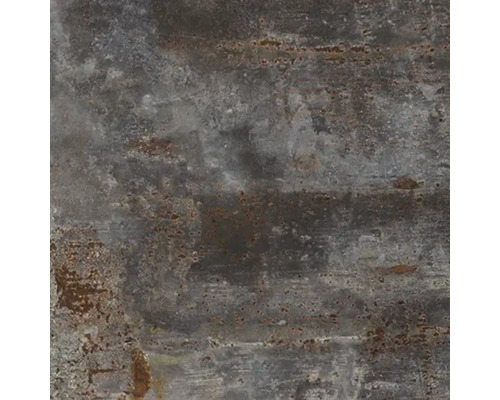 Textur einer dunkelgrauen Bodenfliese mit Rosteffekt