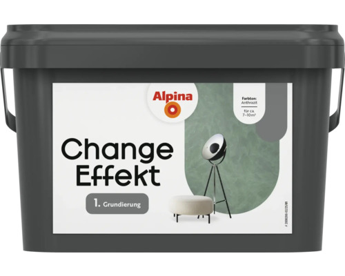 Alpina Grundierung Effektfarbe Change Farbeffekt anthrazit 2,5 l Eimer Alpina Change Effekt Grundierung Anthrazit für circa 7 bis 10 Quadratmeter