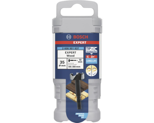 Bosch Expert Holzbohrer mit 35 Millimeter Durchmesser in Verpackung