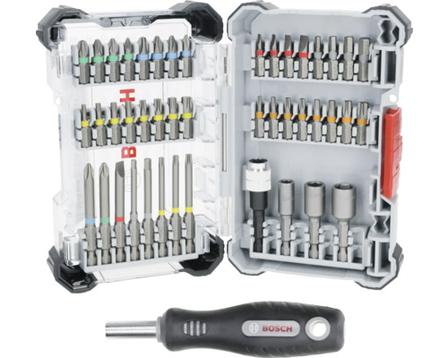 Bosch Schrauberbit-Set mit Bits, Nüssen und Schraubendreher