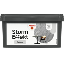 Alpina Sturm Effekt Farbe, Farbton Silber, Gebindegröße geeignet für circa 7 bis 10 Quadratmeter