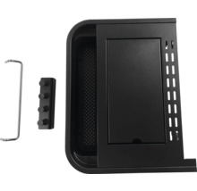 Schwarzes Zubehör für einen Grill.