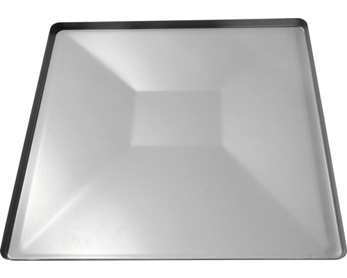 Quadratische Duschwanne mit flachem Design und schwarzem Rand