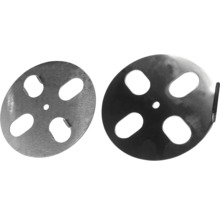 Zwei Metallscheiben mit Aussparungen