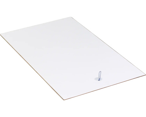 Weiße Arbeitsplatte mit Befestigung