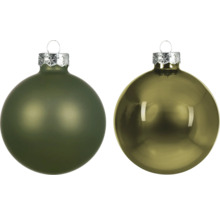 Zwei Christbaumkugeln mit Aufhängung