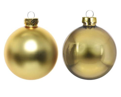 Weihnachtskugeln Lafiora 30er Pack Ø 6 cm Glas gold