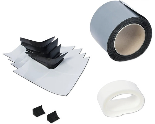 BREUER Ergänzungs-Dicht-Set Express Q72 für bodengleiche Duschwanne schwarz 1445000000099 Dachrinnenzubehör inklusive Rinnenwinkel, Dichtband, Innenwinkel und Ablaufstutzen