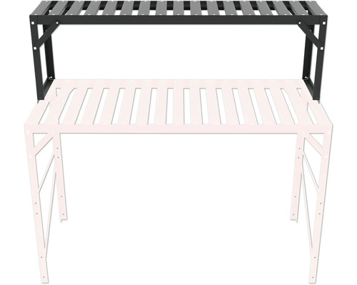 Metall Gartentischaufsatz mit Lattenstruktur