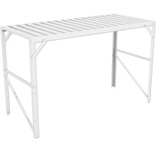 Aluminiumtisch Vitavia 1 Ablage, 121 x 54 x 76 cm