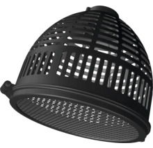 Schwarzer Grillkorb mit Löchern
