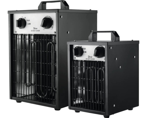 Zwei Heizlüfter mit 3 Kilowatt und 2 Kilowatt Heizleistung