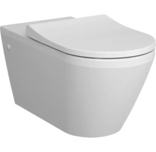 Wand-Tiefspülklosett aus Sanitärkeramik mit WC-Sitz