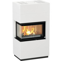 Kaminofen mit Sichtfenster und Holzfeuer