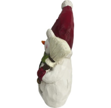 Dekofigur Schneemann mit roter Mütze und Schal