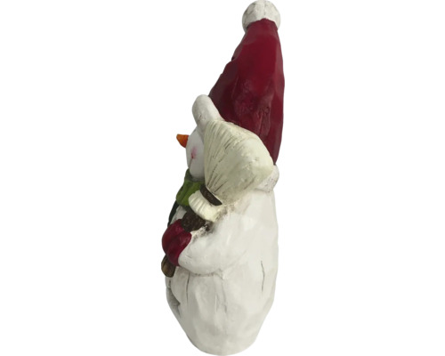 Dekofigur Schneemann mit roter Mütze und Schal