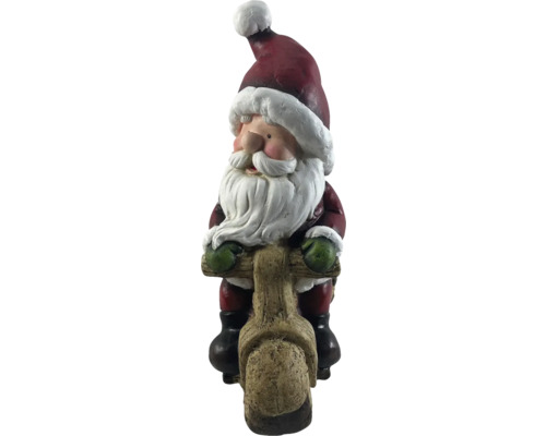 Weihnachtsmann Figur auf Roller für die Weihnachtsdekoration