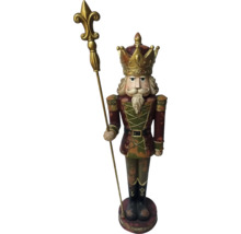 Dekorative Nussknackerfigur mit Krone und Zepter