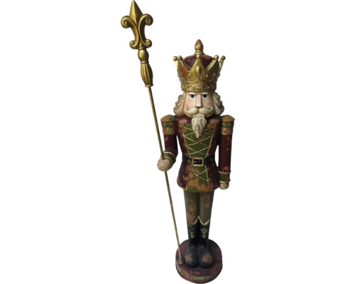 Dekorative Nussknackerfigur mit Krone und Zepter