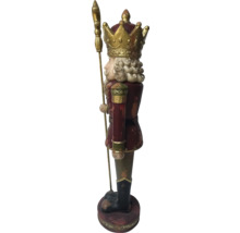 Dekorative Nussknackerfigur mit Krone und Zepter