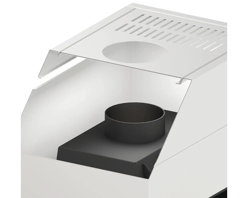 Detailansicht eines Ofenrohranschlusses