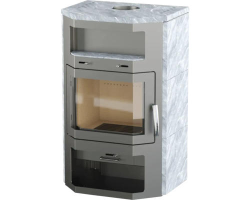 Kaminofen mit Sichtfenster und Ablagefach