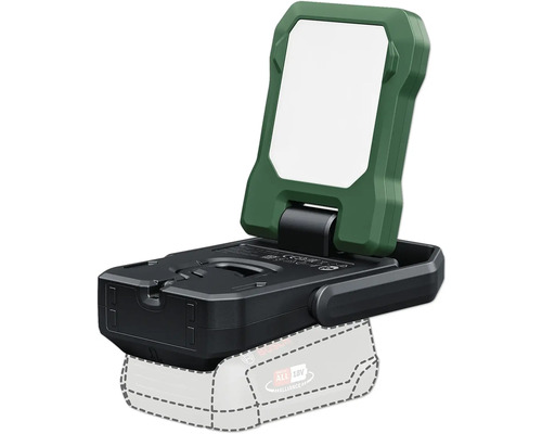 Akku-Lampe Bosch EasySpotLight 18V-400, ohne Akku und Ladegerät Akkubetriebene Arbeitsleuchte mit schwenkbarem Leuchtenkopf