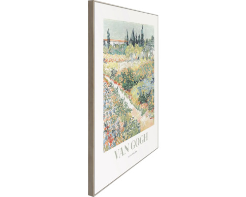 Gerahmtes Poster einer Van Gogh Gartenlandschaft
