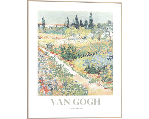 Gerahmtes Bild Van Gogh Arles 40x50 cm Gemälde im Rahmen, Van Gogh, Le Jardin d''Arles, 1888