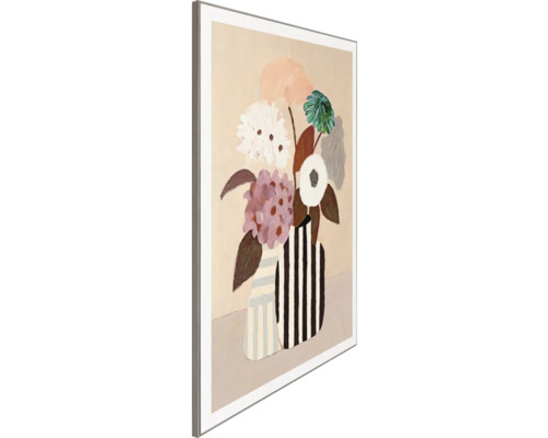 Gerahmtes Bild mit Blumenstillleben in Vasen