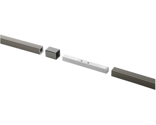 Metallgeländer-Bausatz mit Vierkantrohren und Verbindungsstücken