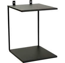 Schweberegal aus Metall mit zwei Ablageflächen