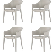 Vier Armlehnstühle aus Kunststoff