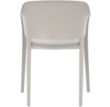 Rückansicht eines Stuhls aus Kunststoff