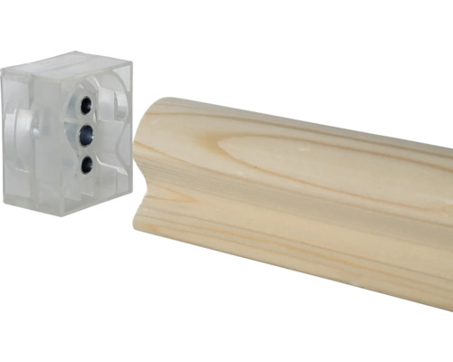 Holzhandlauf mit Halterung