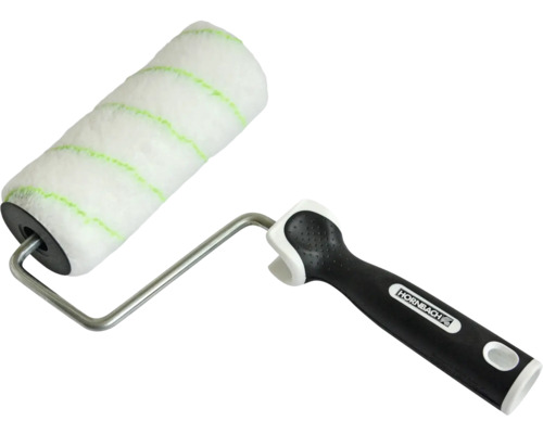 HORNBACH Farbroller für Wandfarben feine und glatte Untergründe innen 18 cm Farbwalze mit Griff und Streifenmuster