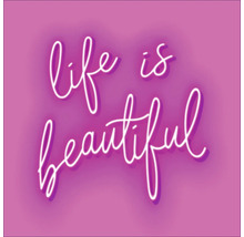 Illustration mit dem Schriftzug ''Life is beautiful''.