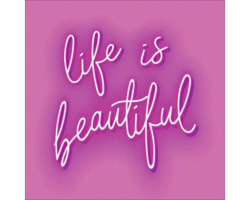 Illustration mit dem Schriftzug ''Life is beautiful''.