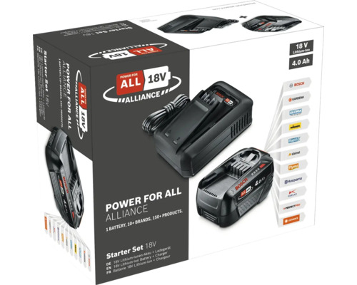 Akku Starter Set Bosch 18V Akku 4 Ah und Ladegerät