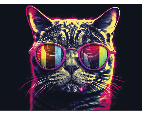 Katze mit Brille