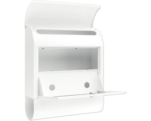 Geöffneter, weißer Briefkasten