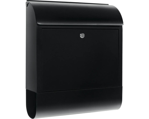 Burg Wächter Briefkasten Scandic 825 BxHxT 380/460/137 mm schwarz mit Öffnungsstopp und Zeitungsbox