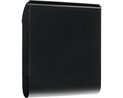 Schwarzer Briefkasten zur Wandmontage